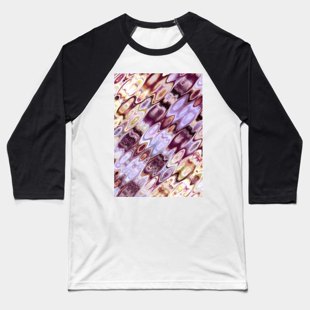 Purple Abstract Pattern Baseball T-Shirt by pinkal